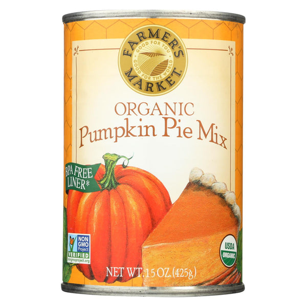 Farmer's Market Organic Pumpkin - Pie Mix - Case Of 12 - 15 Oz.
